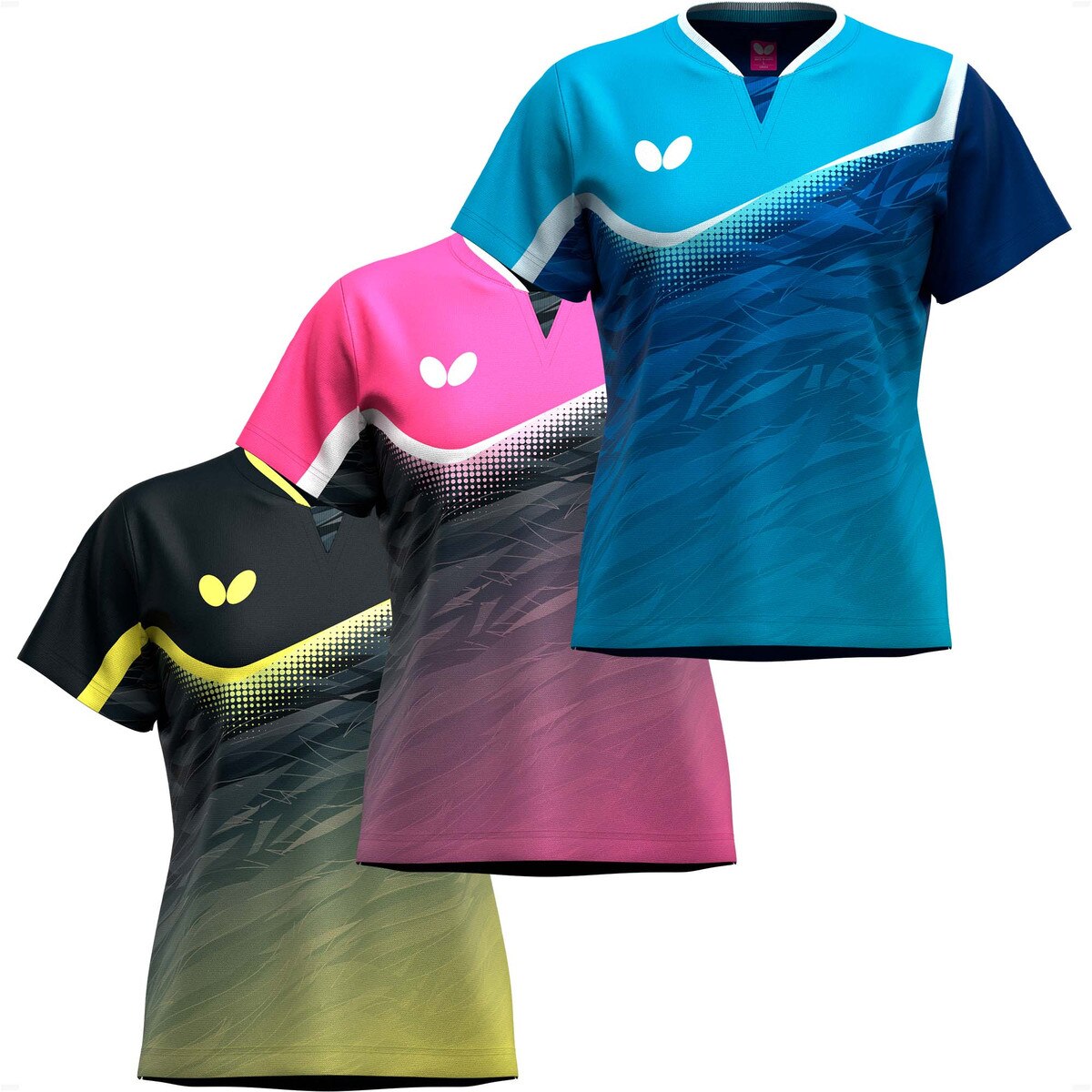 Butterfly Laulie Lady Table Tennis Shirt - Three Colors